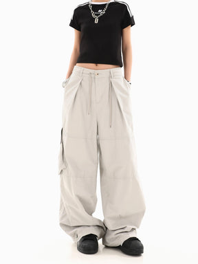 Casual Loose Straight Leg Drawstring Pants