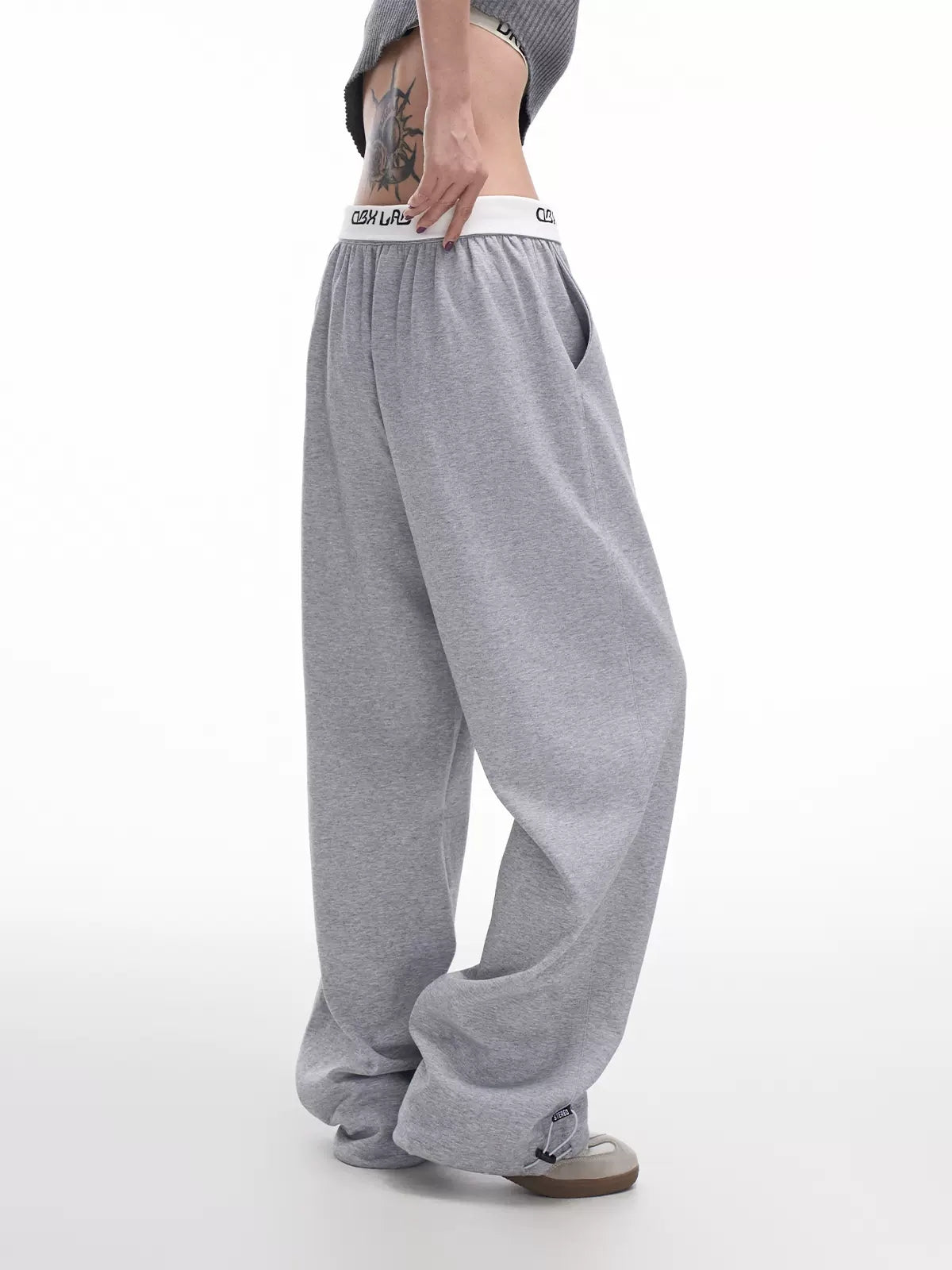 Casual Letter Printed Loose Drawstring Sweatpants