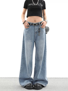 Classic Loose Fit High Waisted Denim Jeans