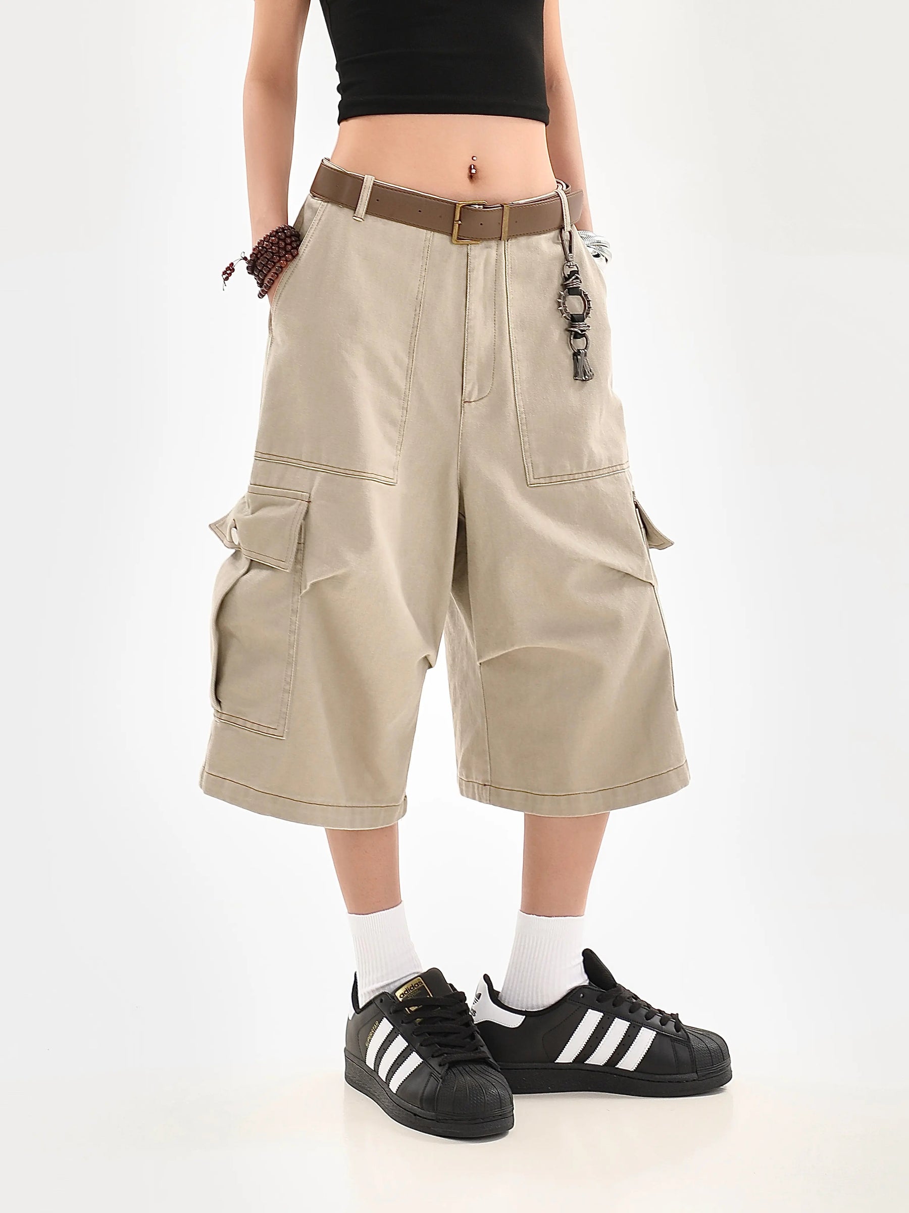 Vintage Loose Shorts Cargo Casual Pants