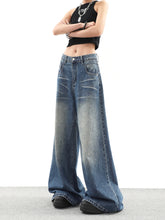 Vintage Straight Leg High Waist Loose Fit Denim Jeans