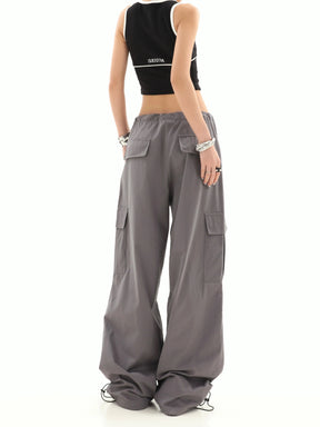 Loose Casual Drawstring Cargo Sweatpants