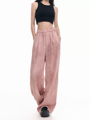 Tie-Dye Pleated Loose Wide Leg Pants