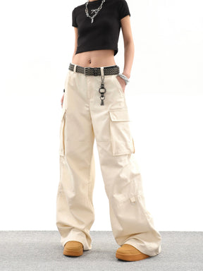 Hiphop Casual High Waist Straight Pants