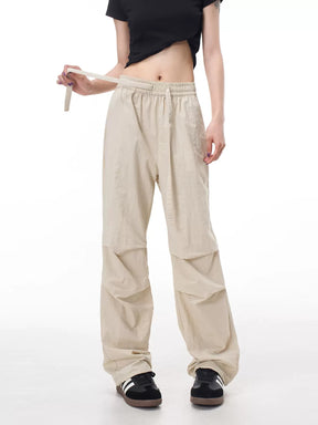 High Waisted Drawstring Loose Fit Sweatpants