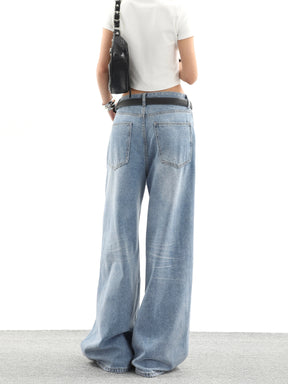 Classic Loose Fit High Waisted Denim Jeans