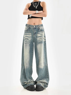 Loose High Waist Straight Leg Denim Jeans