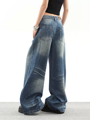 Vintage Straight Leg High Waist Loose Fit Denim Jeans