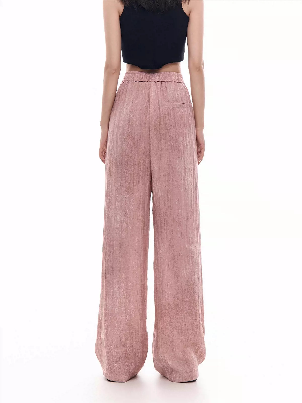 Tie-Dye Pleated Loose Wide Leg Pants