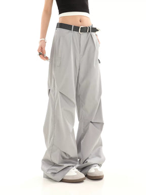 High Waisted Loose Straight Casual Suit Pants