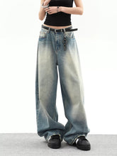 High Waisted Loose Straight Leg Long Jeans