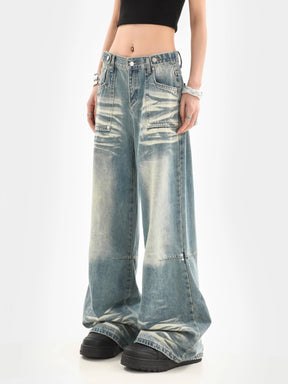 Loose High Waist Straight Leg Denim Jeans