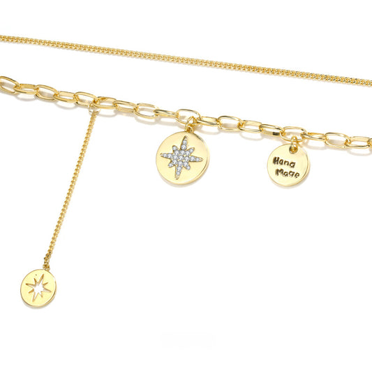 Y2K Vintage Double Metal Necklace