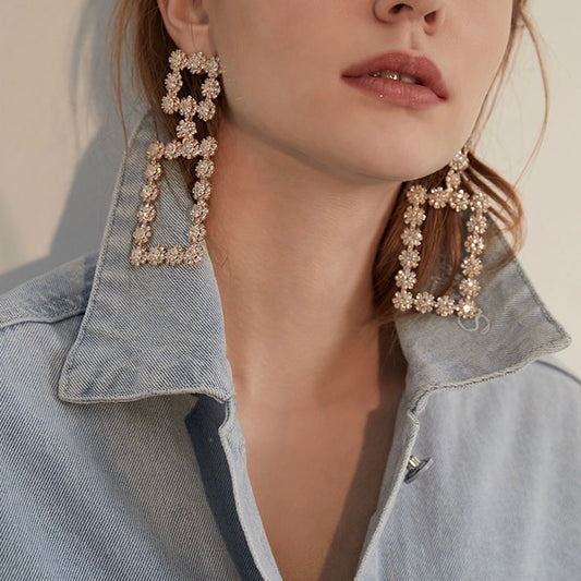 Square Diamond Earrings
