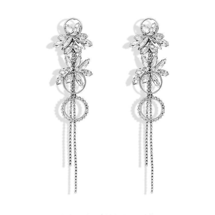 Ring Tassel Long Earrings