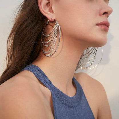 Tassel Circle Earrings