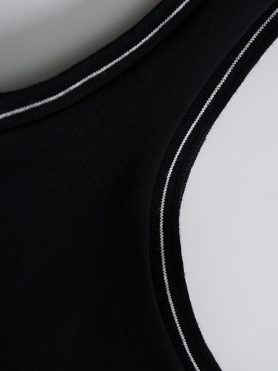 Sailor Collar White Shirt + Slim Black Dress Set