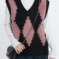 Diamond Check Knitted Vest