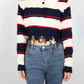 Loose Stripe Knit Sweater