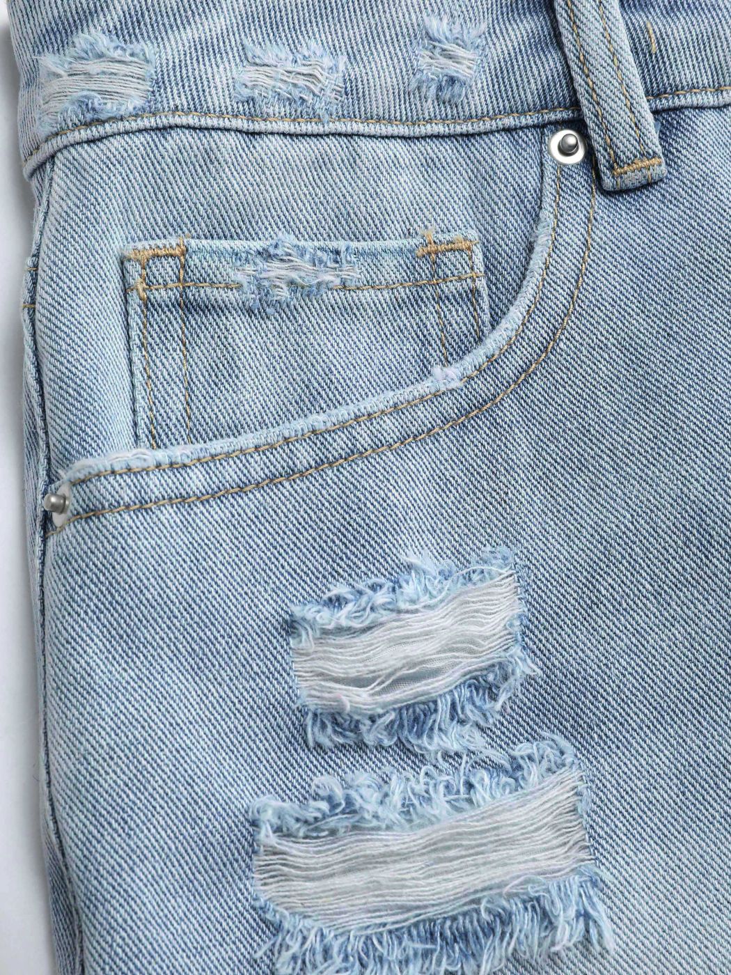 Tassels Ripped Jean Shorts