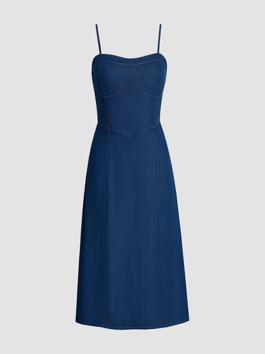 Denim Cami Midi Dress