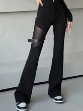 Mesh Patchwork Slim Pants