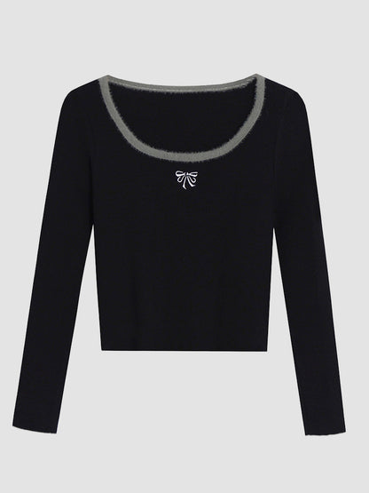 Bow Tight Knit Sweater