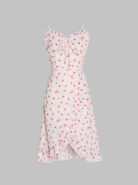 Summer Gentle Floral Halter Dress