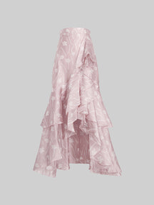 Floral Irregular Midi Skirt