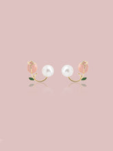Handmade Tulip Pearl Earrings