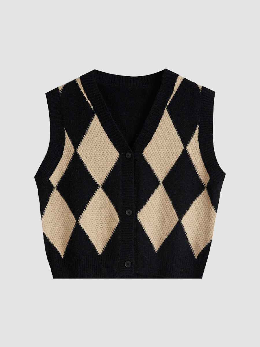 Diamond Vest Sweater