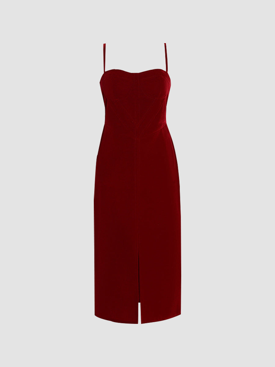 Velvet Suspender Dress