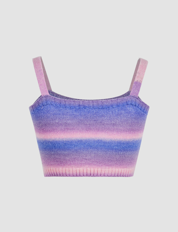 Colorful Knit Cami Top