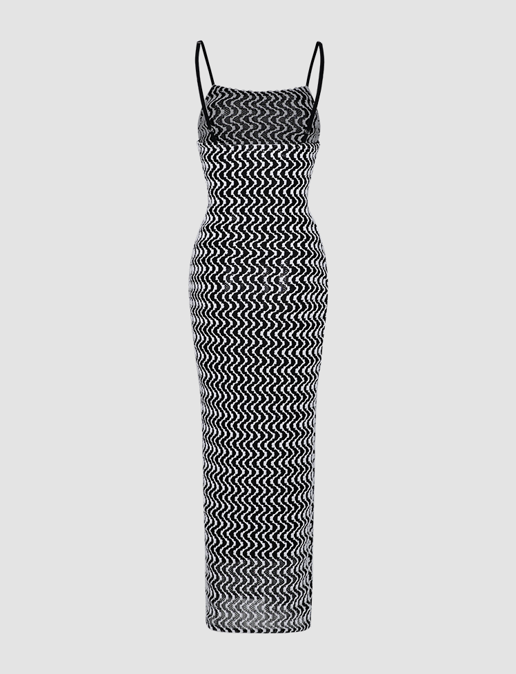 Boho Wave Slim Fit Cami Dress
