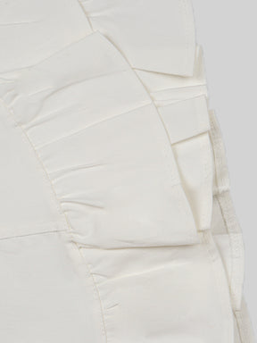Ruffle White Skirt