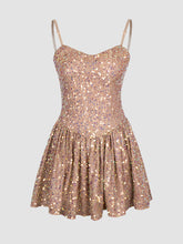 Champagne Sequin Camisole Dress