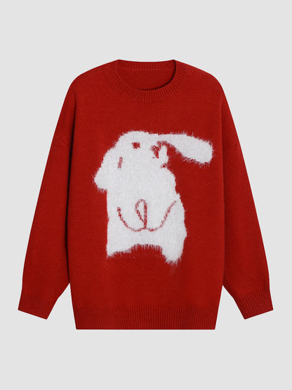 Plush Bunny Knit Sweater