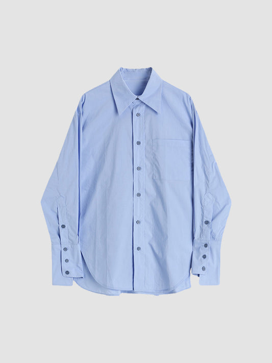 Basic Blue Loose Shirt