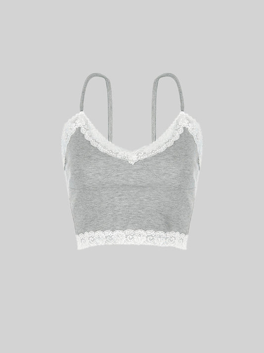 Basic Lace V-Neck Camisole Top
