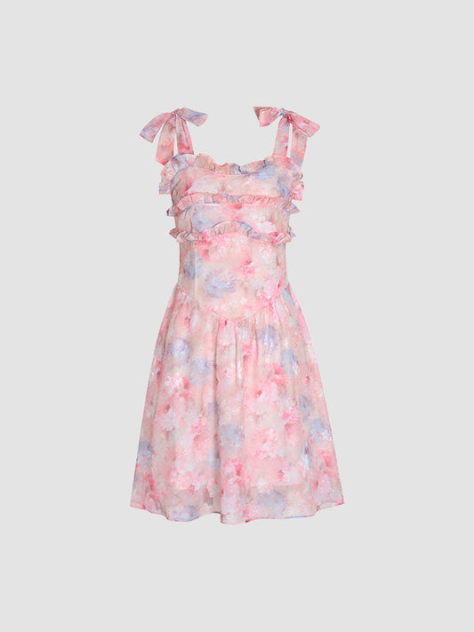 Floral Bow Camisole Dress