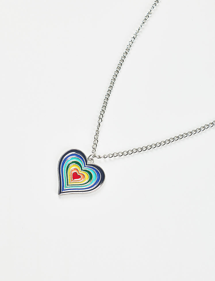 Rainbow Heart Necklace