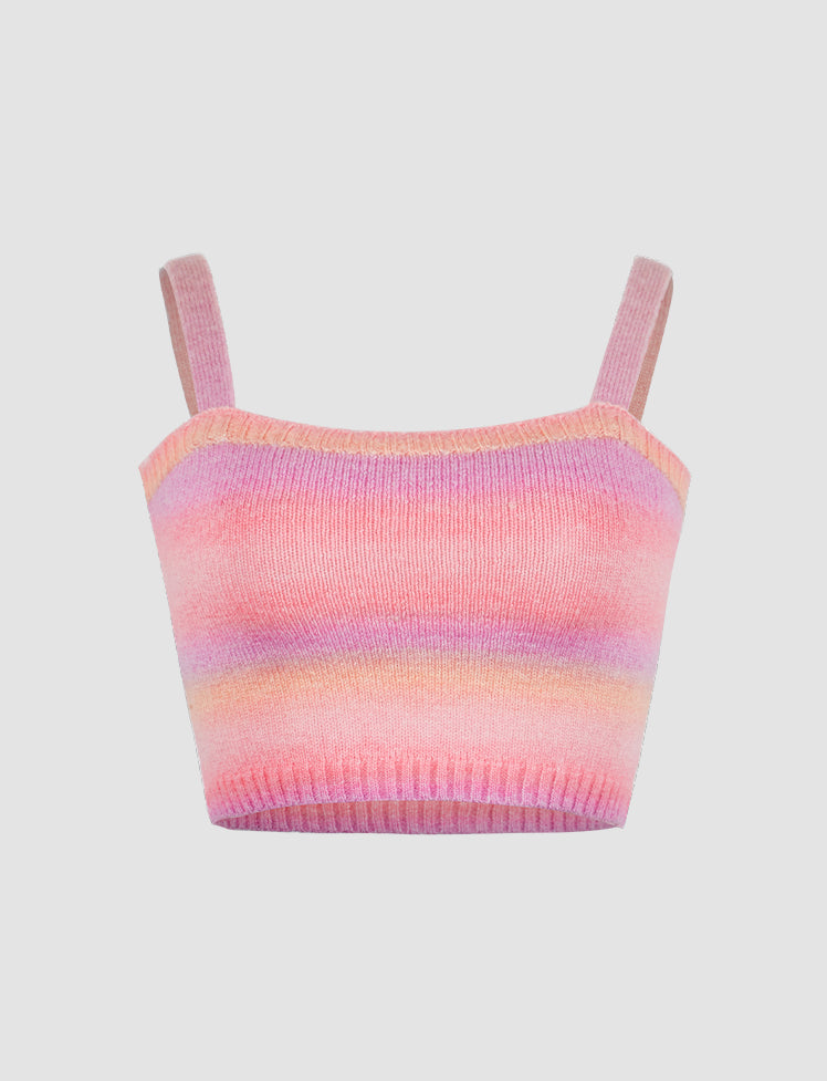 Colorful Knit Cami Top