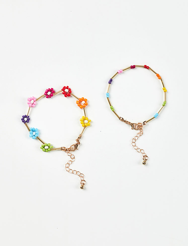 Ethnic Colorful Double Necklace Bracelet