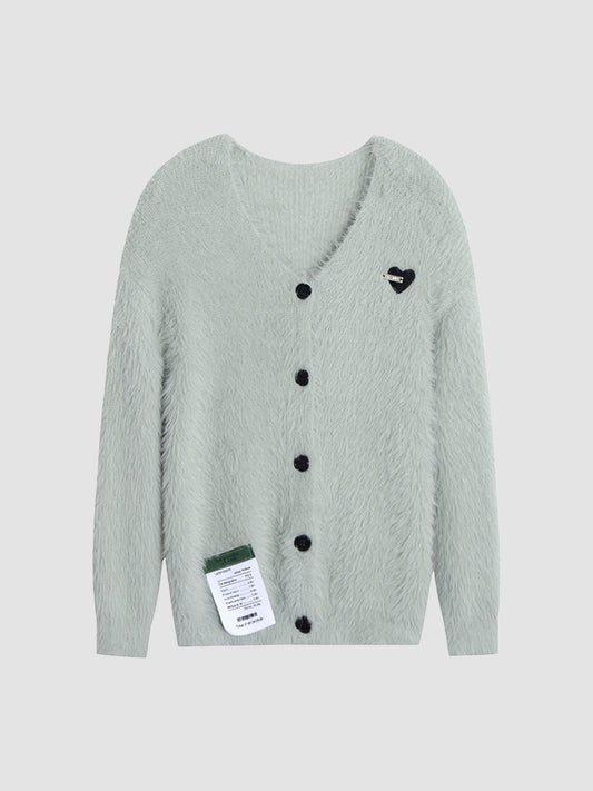 Soft Plush Knit Cardigan Jacket