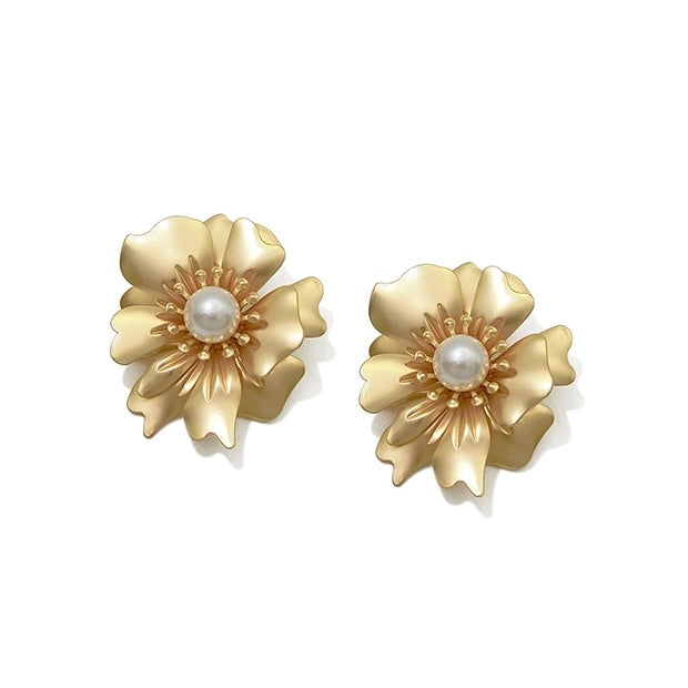 Floral Ruffle Earrings