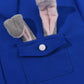 Klein Blue Shirt Top with Tie