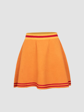 Knitted Cardigan + Plaid Vest + Skirt Three Piece Set