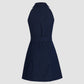 Dark Blue Denim Sleeveless Dress