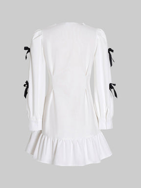 White Long Sleeve Shirt Dress