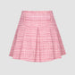 Pink Sequin Pleated Skirt